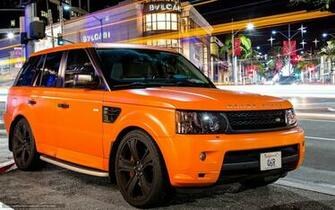 Wallpaper Tuning Orange Land Rover Desktop