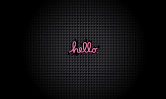 Hello Wallpaper Black Pink