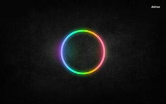 Neon Circle Wallpaper Abstract