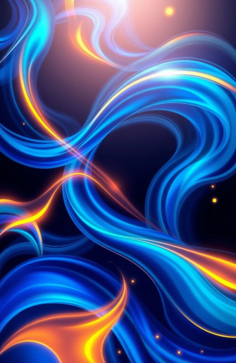 Blue And Neon Green Wallpaper