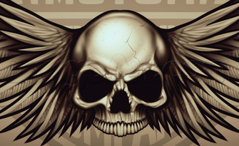 Harley Davidson Skull And Wing Tattoos Draw A