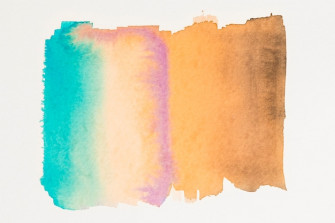 Abstract Teal Orange Watercolor Wallpaper