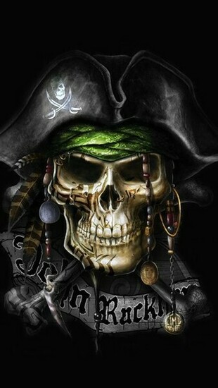 Pirate Skull Fire Drawing Dark Flames Warrior Wallpaper Background