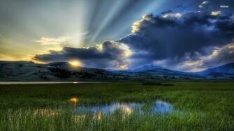Sunset Over The Mountains Nature Wallpaper Jpg
