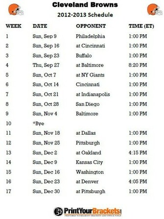 Cleveland Browns Schedule Printable Wallpaper HD
