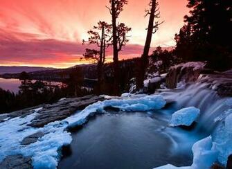 California Winter Sunrise Cloudy 5k Wallpaper