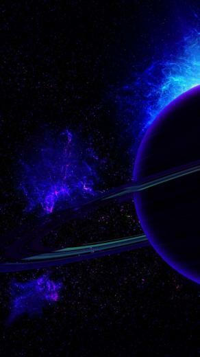 Blue Space Planet Htc One Phone Wallpaper Mobile Background