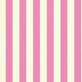 All About Me Fabrics Wallpaper Mimi Stripe Pink White