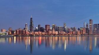 Wallpaper Chicago Panorama Beach Building 4k