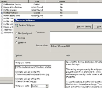 Group Policy To Configure Desktop Wallpaper Background Filesize