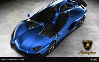 Thumbs Lamborghini Aventador J Blue Top Wallpaper Motorward