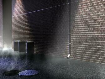 Brickwall Bin Drain Abstract Wallpaper