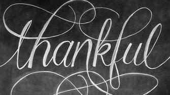 Grace Calligraphy Thankful Chalkboard Desktop Background