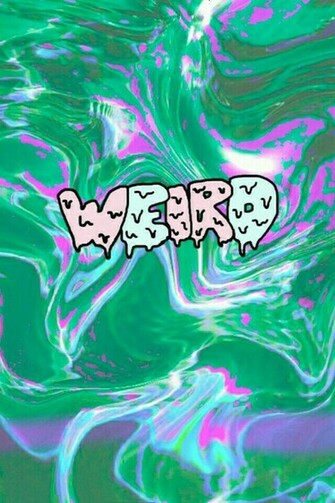 Weird Green Holographic Wallpaper By Bangboompowsher We Heart It
