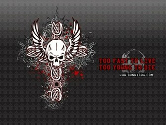 Skulls And Crosses Wallpaper Gothic Skull Cross By Bunnybua
