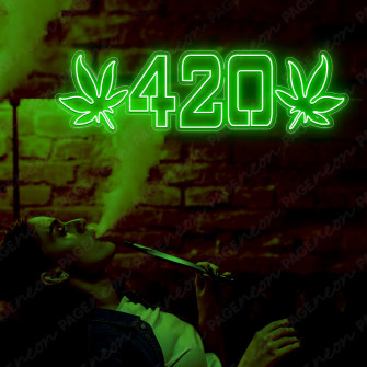 Neon Sign Cannanis Leaf Led Light