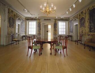 Woodwork And Wallpaper From The Great Hall Of Van Rensselaer Manor