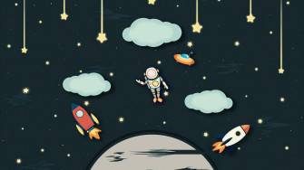 Cartoon Astronaut Wallpaper