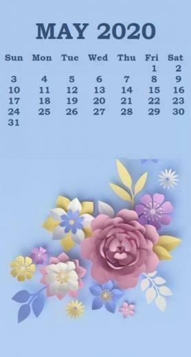 May iPhone Calendar Wallpaper