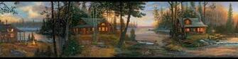 Rustic Lodge Wallpaper Border Made In The Usa Cabin Fever Wall Paper