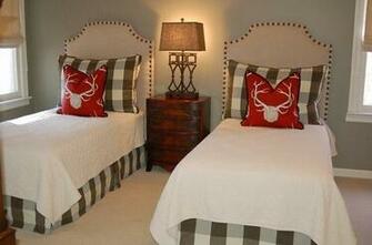 Big Boys Rooms Pink Wallpaper Twin Beds Guest Buffalo