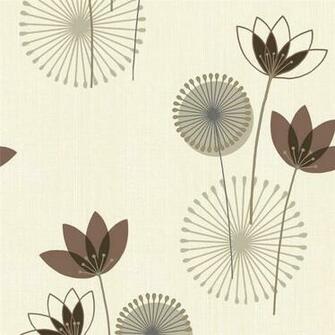 Brown Cream Akina Floral K2 Holden Decor Wallpaper
