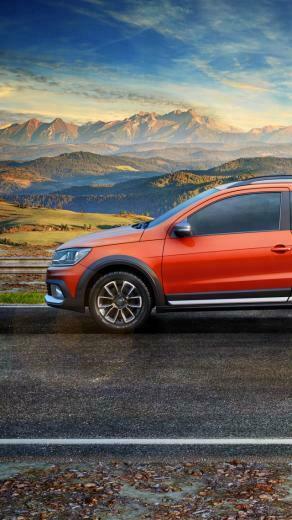 Wallpaper Volkswagen Saveiro Cross Ce Pickup Orange Cars