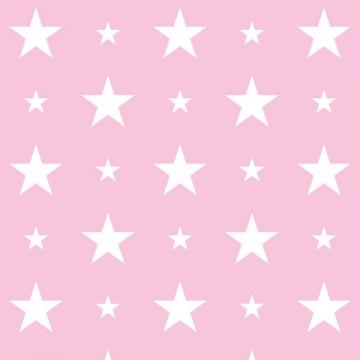Pink Wallpaper With White And Cm Stars