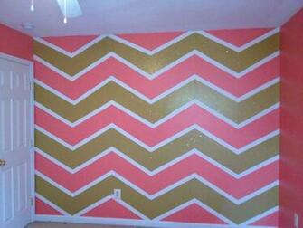Pink And Gold Chevron Wallpaper With Glitter