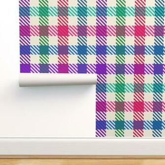 Color Asymmetrical Plaid In Candy On Isobar By Eclectic