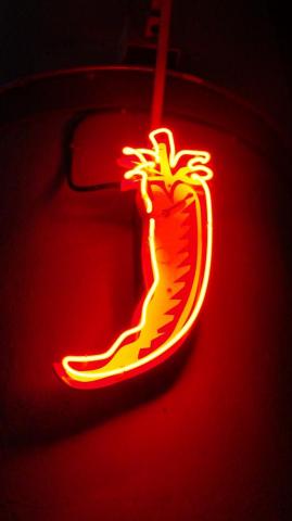 Wallpaper Neon Art Pepper Light iPhone 6s