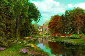 English Garden Wallpaper Country