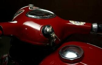 Wallpaper Red Retro Jawa Bike Image For Desktop