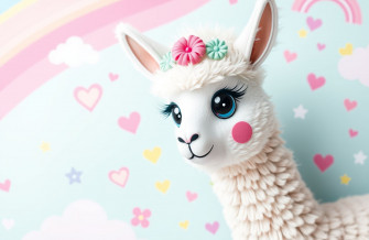 Kawaii Llama Wallpaper