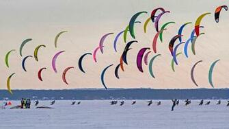 Snowkiting In Siberia By Microsoft Wallpaper