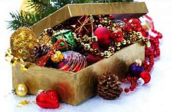 Christmas Toys From Cones Wallpaper And Image