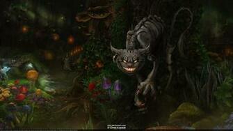 Alice American Mcgees Cheshire Cat Forests Wallpaper