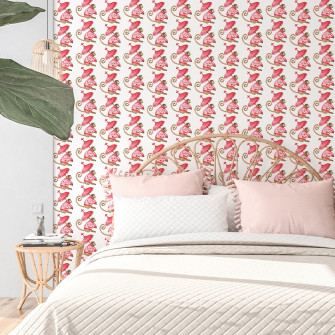 Removable Wallpaper Preppy Monkey Trendy Wall Decor For Teen