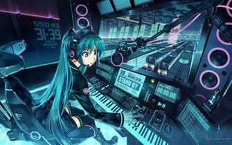 Wallpaper Anime Hatsune Miku Misaki Mei