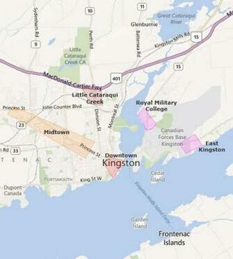 Map Of Kingston Ontario Canada