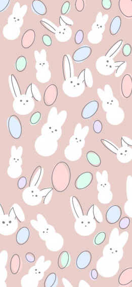 Easter Bunny Pattern Wallpaper