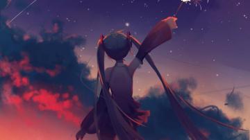 Hatsune Miku Anime Vocaloid Girl HD Wallpaper