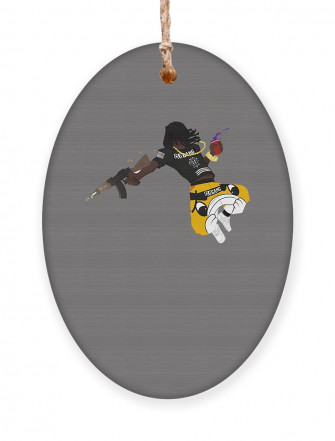 Chief Keef Ak47 Blue Ornament By Mary Rob Pixels