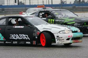 Nissan S14 240sx Ford Mustang Tandem Drift Jpeg Photo
