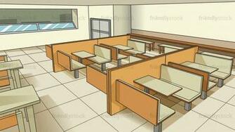 High School Cafeteria Background Cartoon Vector Clipart