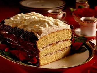 Christmas Cake Chocolate Flower Wallpaper