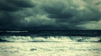 Stormy Sea Wallpaper Beach