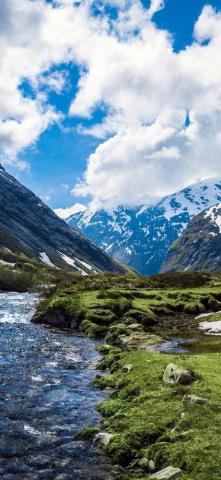iPhone Pro Wallpaper Mountain River In Norway HD