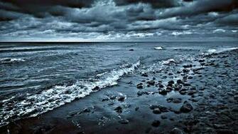 Rain Storm Beaches Oceans Wallpaper Desktop