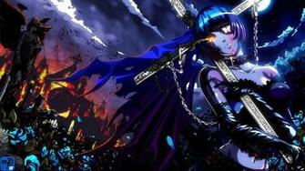 Bats Full Moon Girl Anime HD Wallpaper Desktop Pc Background